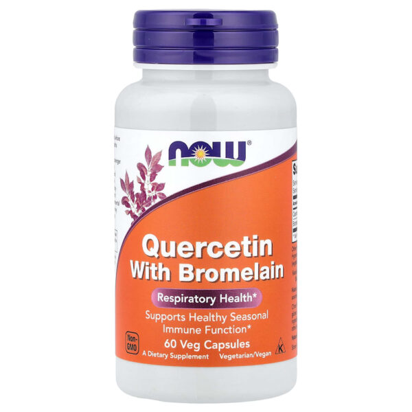 NOW Foods - Quercetina com Bromelina 60 Cápsulas Vegetais