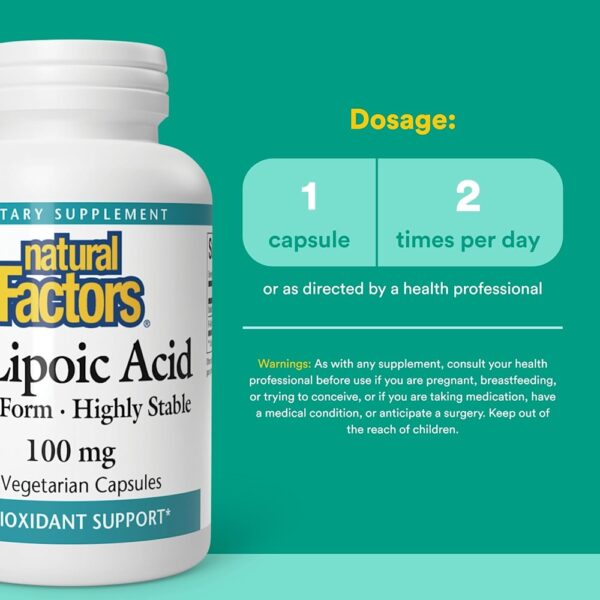 Natural Factors - Ácido R-lipoico 60 Cápsulas Vegetarianas