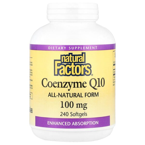 Natural Factors - Coenzima Q10 100 mg 240 Cápsulas Softgel