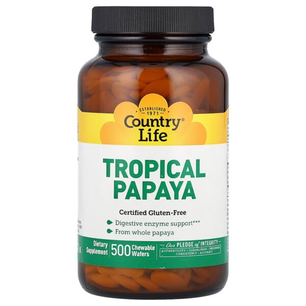Country Life - Mamão Tropical 500 Wafers Mastigáveis