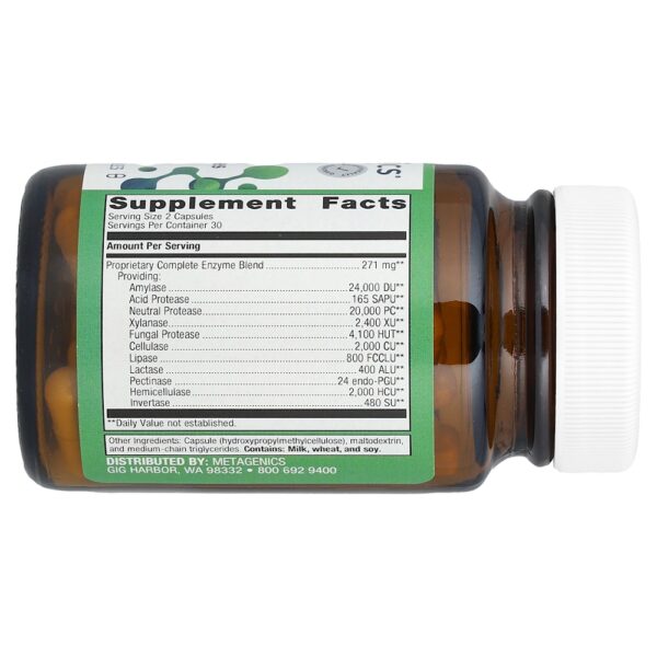 Metagenics - Enzimas Completas SpectraZyme 60 Cápsulas