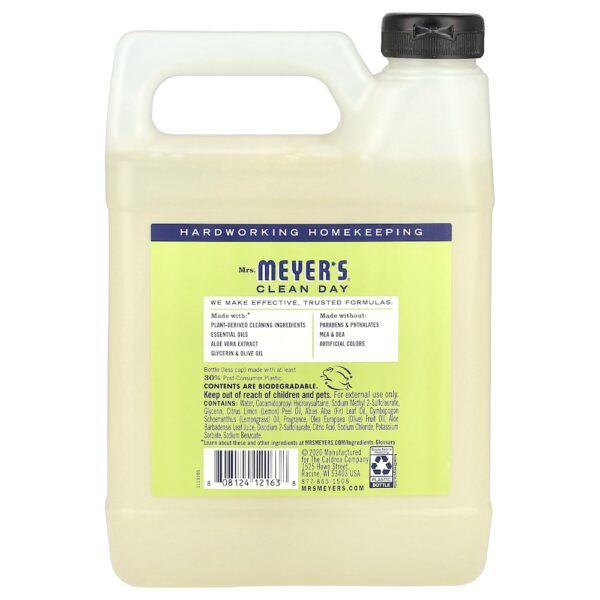 Mrs. Meyers Clean Day - Refil de Sabão de Mão Líquido Odor de Verbena de Limão 975 ml