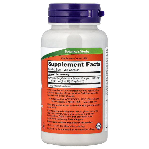 NOW Foods - TestoJack 300 300 mg 60 Cápsulas Vegetais