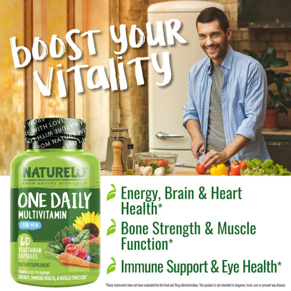 NATURELO - One Daily Multivitamínico para Homens 60 Cápsulas Vegetarianas