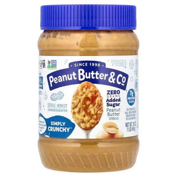 Peanut Butter & Co. - Simplesmente Crocante Pasta de Manteiga de Amendoim Sem Adição de Açúcar 454 g