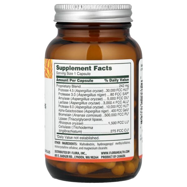34-52.jpg Flora - Enzimas Digestivas para Suporte Urgente 60 Cápsulas Vegetarianas