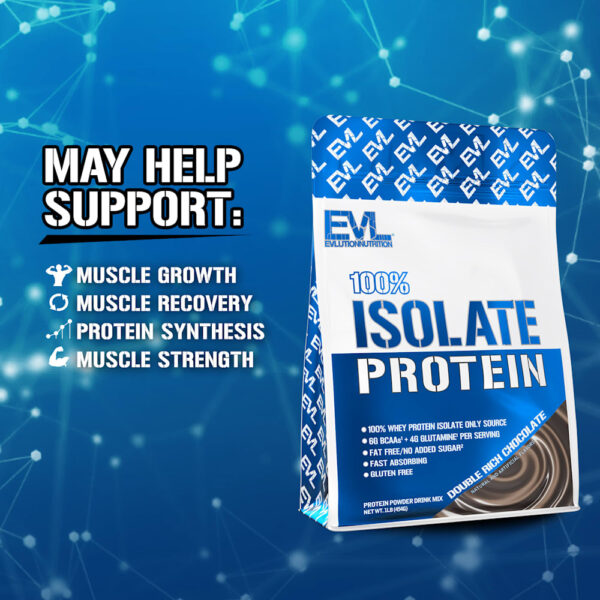 EVLution Nutrition - 100% Proteína Isolada Chocolate Duplamente Rico 454 g