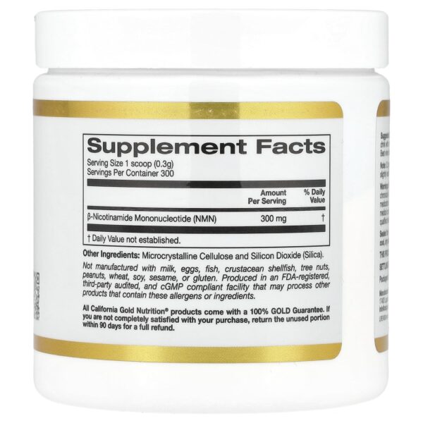 California Gold Nutrition - NMN em Pó 90 g