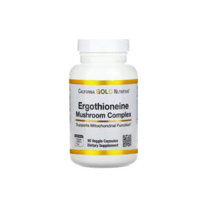 340dbe498fbf4a81a2b4e6d724404ae3-hsa6xsjouv.jpg Complexo de Cogumelos Ergotioneína com Maitake Orgânico, Extratos de Cogumelo Juba-de-Leão Orgânico 90 Veg Cápsulas - California Gold Nutrition