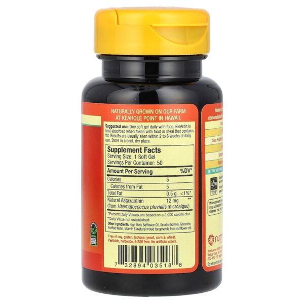 Nutrex Hawaii - BioAstin Hawaiian Astaxanthin 12 mg 50 Cápsulas Softgel