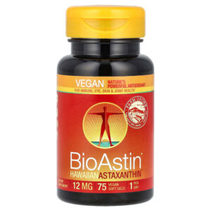 Nutrex Hawaii - BioAstin Hawaiian Astaxanthin 12 mg 75 Cápsulas Softgel Veganas