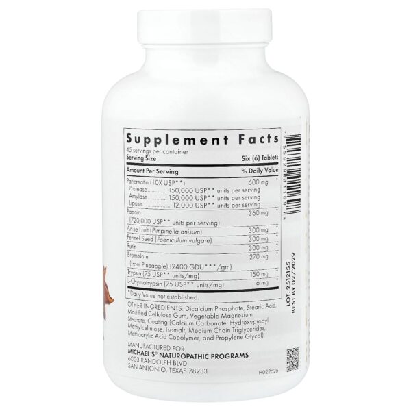 Michael's Health - Recovery Zymes 270 Comprimidos com Revestimento Entérico e pH Estável