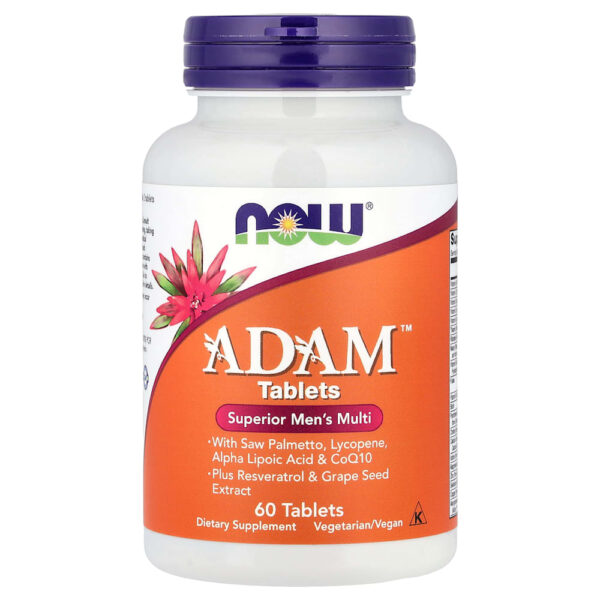 NOW Foods - ADAM Multivitamínico Superior para Homens 60 Comprimidos