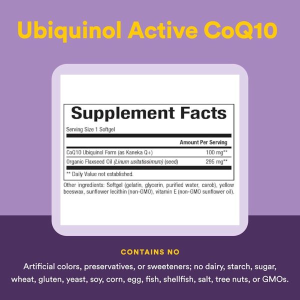 Natural Factors - Ubiquinol CoQ10 Ativa 100 mg 30 Cápsulas Softgel