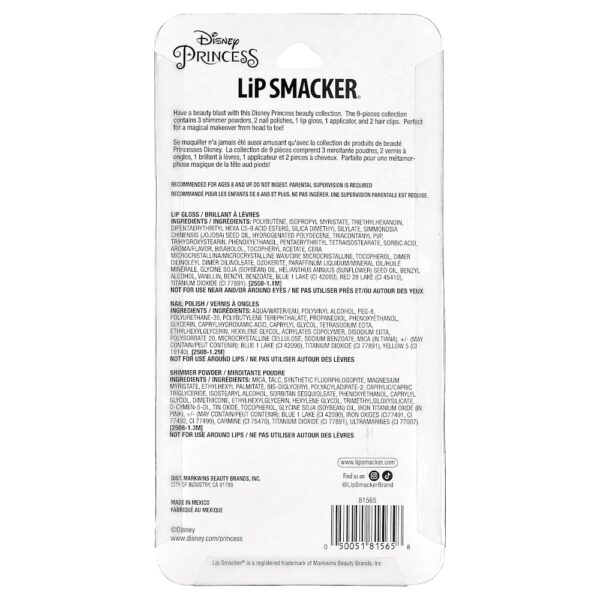 Lip Smacker - Coleção de Beleza da Disney Princess Kit de 9 Peças