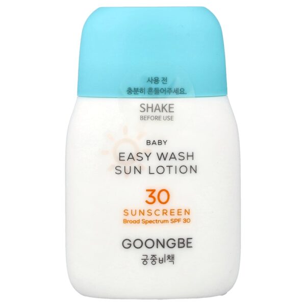 Goongbe - Bebês, Easy Wash, Loção Protetor Solar, FPS 30, 60 g
