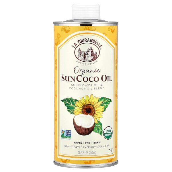 La Tourangelle - Sun Coco Orgânico Mistura de Óleo de Girassol e Óleo de Coco 750 ml