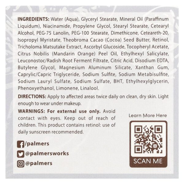 Palmer's - Coconut Butter Formula com Vitamina E Evenone Fade Cream 75 g