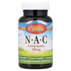 Carlson - NAC 500 mg 60 Cápsulas Vegetarianas