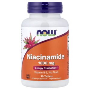 NOW Foods - Niacinamida 1.000 mg 90 Comprimidos