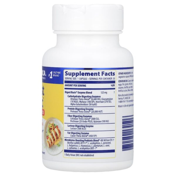 Enzymedica - Digest Basic + Probióticos 30 Cápsulas