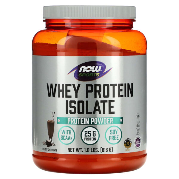 NOW Foods - Whey Protein Isolado Chocolate holandês 816 g