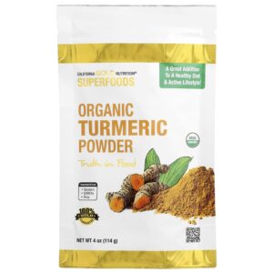 California Gold Nutrition - Superfoods Cúrcuma Orgânica em Pó 114 g