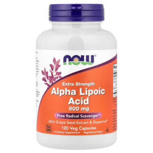 NOW Foods - Ácido Tióctico 600 mg 120 Cápsulas Vegetais