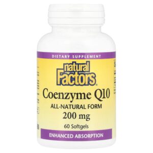 Natural Factors - Coenzima Q10 200 mg 60 Cápsulas Softgel