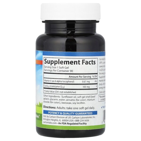 Carlson - CoQ10 100 mg 90 Cápsulas Softgel
