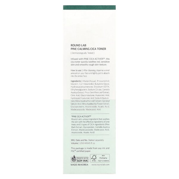 Round Lab - Tônico de Cica Calmante para Pinho 250 ml