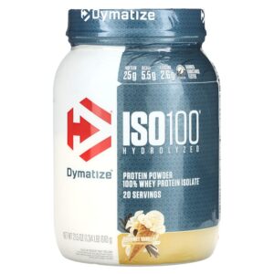 Dymatize - ISO100 Hidrolisado 100% de Isolado de Whey Protein Baunilha Gourmet 610 g