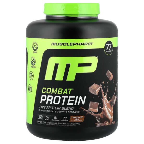 40-107.jpg MusclePharm - Combat Protein Powder Leite com Chocolate 2.831 g