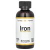 California Gold Nutrition - Ferro como Bisglicinato Ferroso Quelato e Raiz de Doca Amarela 118 ml