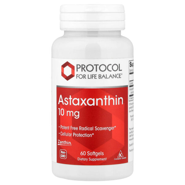 Protocol for Life Balance - Astaxantina 10 mg 60 Cápsulas Softgel