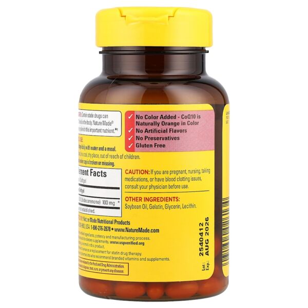 Nature Made - CoQ10 100 mg 72 Cápsulas Softgel