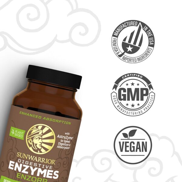 Sunwarrior - Enzimas Digestivas Enzorb 90 Cápsulas Veganas