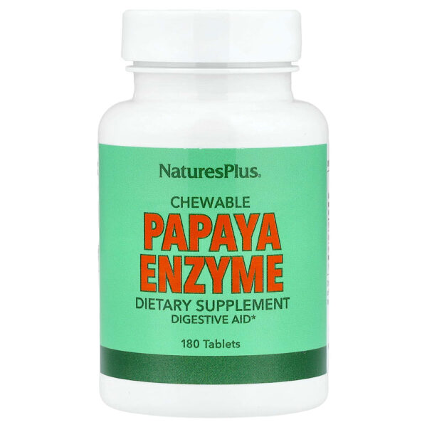 NaturePlus - Enzima de Mamão Mastigável 180 Comprimidos