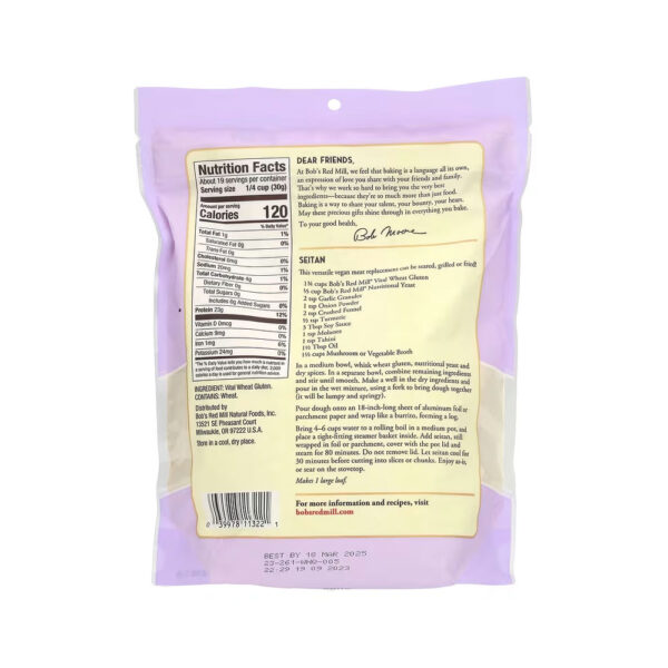 Farinha de Glúten de Trigo Vital 567g - Bob's Red Mill