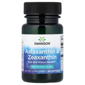 Swanson Vitamins - Astaxantina e Zeaxantina 60 Cápsulas Softgel