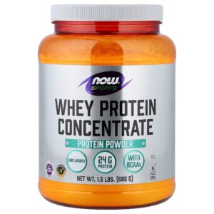 NOW Foods - Whey Protein Concentrado Sem Sabor 680 g