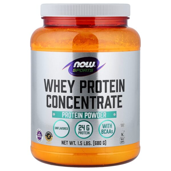 NOW Foods - Whey Protein Concentrado Sem Sabor 680 g