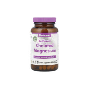 Magnésio Quelato Tamponado 200mg Buffered Chelated Magnesium 120 Cápsulas - Bluebonnet Nutrition