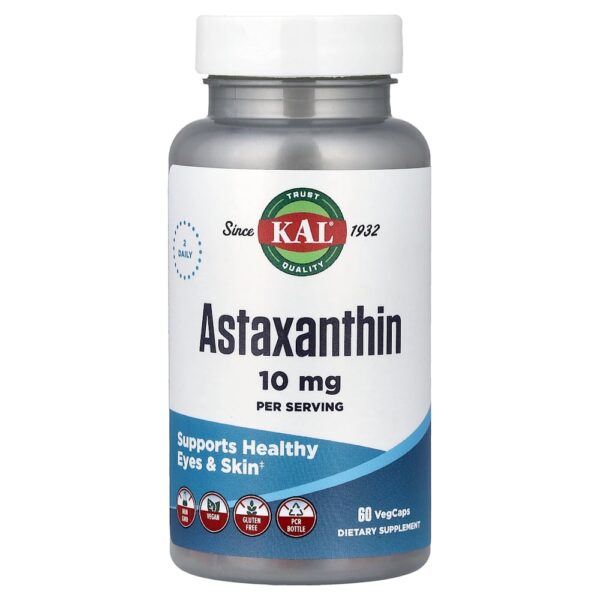 KAL - Astaxanthin 60 VegCaps (5 mg por Cápsula)