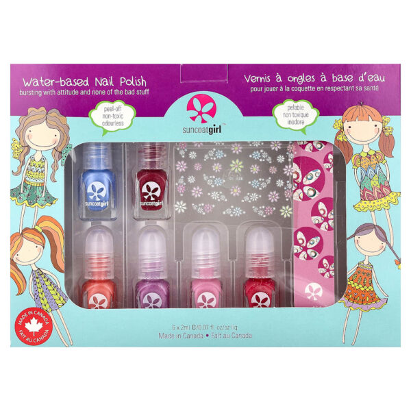 SuncoatGirl - Verniz para Unhas à Base de Água Kit Mini Mani Kit com 8 Unidades