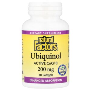 Natural Factors - Ubiquinol 30 Cápsulas Softgel
