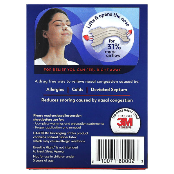 Breathe Right - Tiras Nasais Bronzeado 26 Tiras