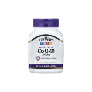 42395ff8842347caa721e6a32b355462-j4g05jxe1p.jpg Coenzima CoQ-10 Líquida 100mg 90 Cápsulas Softgel - 21st Century