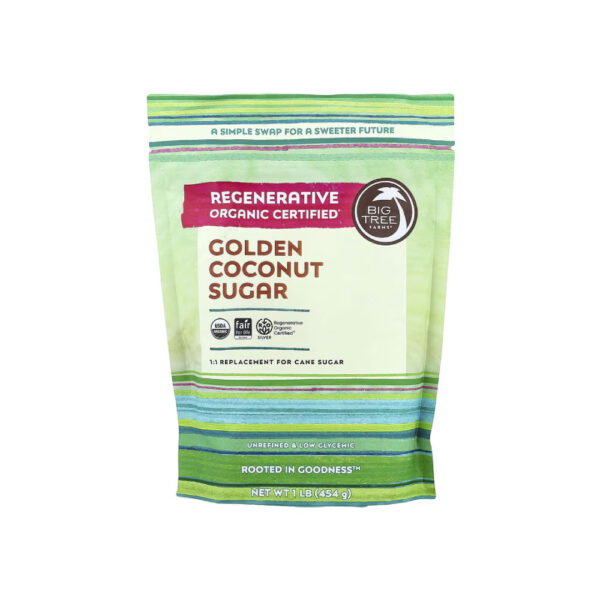 Açúcar de Coco Dourado Orgânico 454g - Big Tree Farms