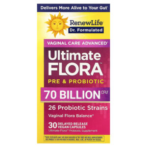 44-19.jpg Renew Life - Ultimate Flora Cuidados Vaginais Avançados Prebióticos e Probióticos 30 Cápsulas Veganas de Liberação Retardada